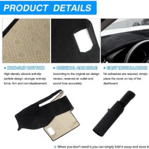 Cartist Custom Fit for Dash Cover Toyota Tacoma 2005-2015 Dashboard Cover Mat Non-Slip Pad Carpet Sunshield Protector