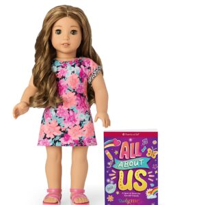 American Girl Truly Me 18-inch Doll #118 with Hazel Eyes, Caramel Hair w/Highlights, Light Skin, T-shirt Dress, For Ages 6+