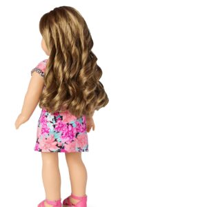 American Girl Truly Me 18-inch Doll #118 with Hazel Eyes, Caramel Hair w/Highlights, Light Skin, T-shirt Dress, For Ages 6+