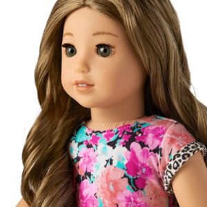 American Girl Truly Me 18-inch Doll #118 with Hazel Eyes, Caramel Hair w/Highlights, Light Skin, T-shirt Dress, For Ages 6+