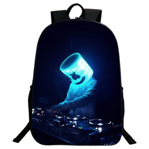 ponxn dj music backpack school student books bag laptop notebook pc shoulder bag, mb