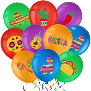 45pcs fiesta balloons mexican party balloons fiesta taco balloons cinco de mayo balloons mexican carnivals festivals decoration for mexico fiesta, cinco de mayo taco, wedding, birthday party supplies