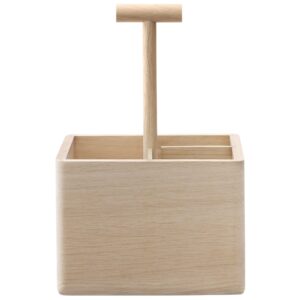 lsa dine oak cutlery holder h29cm l20cm w16cm| 1 unit | hand planed wood | di70