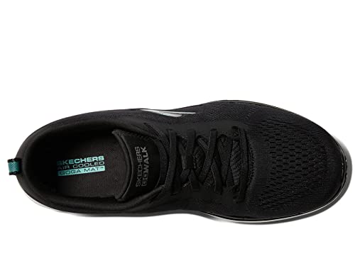 Skechers Women's GO Walk 6-Sky Wind Sneaker, Black/Turquoise, 10