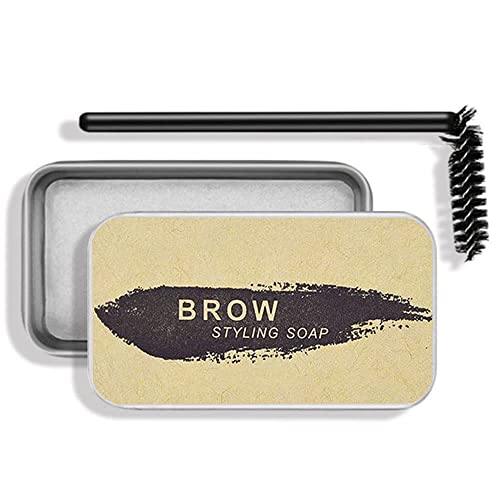 Eyebrow Soap Kit, 4D Brows Gel Long Lasting Eyebrow Setting Gel Waterproof Eyebrow Makeup Balm Pomade Cosmetics (0.7 Ounce (Pack of 1))