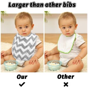 Zainpe 4Pcs Muslin Cotton Feeding Bibs for Baby Love Heart XOXO Trees Extra Large Adjustable Bib with 4 Absorbent Soft Layers Machine Washable Burp Cloths for Unisex Infant Newborn Toddler Drooling