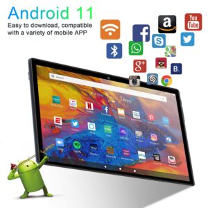 AOYODKG 10 Inch Tablet Android 11 Tablet,Android Tablets 64GB Storage 256GB Expand 4GB RAM Octa-Core 1.8Ghz IPS 1920 * 1200 HD，6000mAh Battery，Bluetooth ，WiFi，7MP Camera Tablet for Adult(Gray)