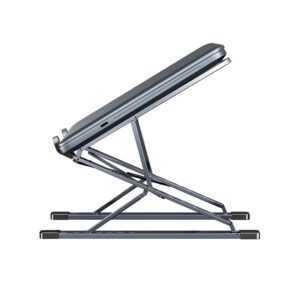 VIBRANIC Portable Foldable Notebook Aluminum Laptop Holder Adjustable Height Laptop Stand (Grey)