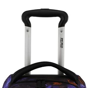 J World New York Lunar Rolling Backpack, Laptop Bag with Wheels, Galaxy, 19.5"