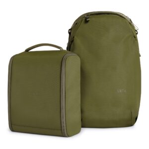 urth norite 24l modular camera backpack – for dslr camera, lens, 15/16” laptop, weatherproof + recycled (green)