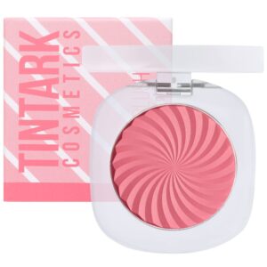 tintark cheeky blush compact for face cheeks, talc free blusher palette, matte powder makeup, natural healthy, mauve pink magenta peach red, vegan cruelty free