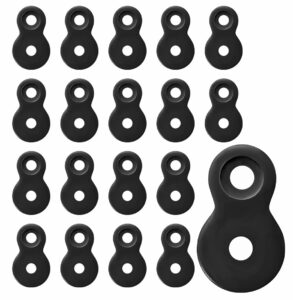 figure 8 fastener, heavy duty table top fasteners, desktop clips tabletop connector bracket (black) (20) (40)