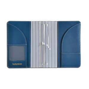 luckystore – Multifunctional Traveler’s Notebook Journal Writing Diary Planner Cover – Kraft Notebooks Included, Ring Binder Options Available (Travelers Notebook Pocket/Pebble Blue)