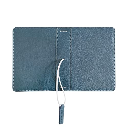 luckystore – Multifunctional Traveler’s Notebook Journal Writing Diary Planner Cover – Kraft Notebooks Included, Ring Binder Options Available (Travelers Notebook Pocket/Pebble Blue)