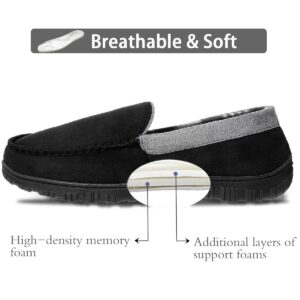 shoeslocker Men's Slippers Bedroom House Slippers Indoor Outdoor Mens Shoes Grey Size 10