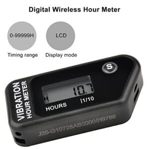 HonorMeet Digital Hour Meter for Lawn Mower,Maintenance Hours Counter by Vibration Activate for Gas/Diesel Powered Garden Tractor Generator Compressor Chainsaw Motorcycle Outboard Motor etc.