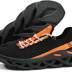 Ahico Women's Walking Shoes Running Lightweight Slip on Women Fashion Sneakers Stylish Breathable Comfortable Footwear Black 8