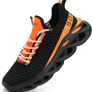 Ahico Women's Walking Shoes Running Lightweight Slip on Women Fashion Sneakers Stylish Breathable Comfortable Footwear Black 8