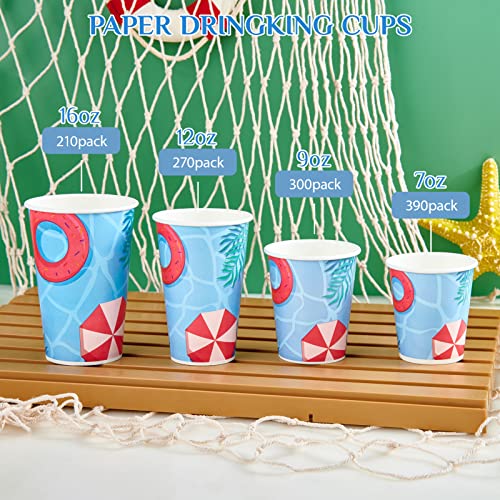 LITOPAK 270 Pack 12 oz Paper Cups, Paper Cold Cups with Special Design, Iced Coffee Paper Cups, Cold Beverage Paper Cup for Water, Juice, and All Kinds of Cold Drinks.