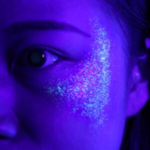 LATIBELL Body Face Glitter Gel, UV Black Light Reactive Glow Makeup, 12 Colors Fine UV Body Glitter for Women for Festival Rave Accessories