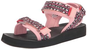 lacoste women's suruga sandal, light pink/black, 7