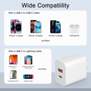 USB C Wall Charger for iPhone 15,iPhone 15 Charger Block 3-Pack,Charging Blocks Box iPhone Charger Block for Compatible with iPhone 15/iPhone 15 Pro/iPhone 15 Pro Max/14/13/12 Pro/iPad Pro/Samsung