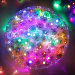 zgwj 100pcs mini led lights, led balloons light up balloons for party decorations neon party lights for paper lantern easter eggs birthday party wedding halloween christmas decoration