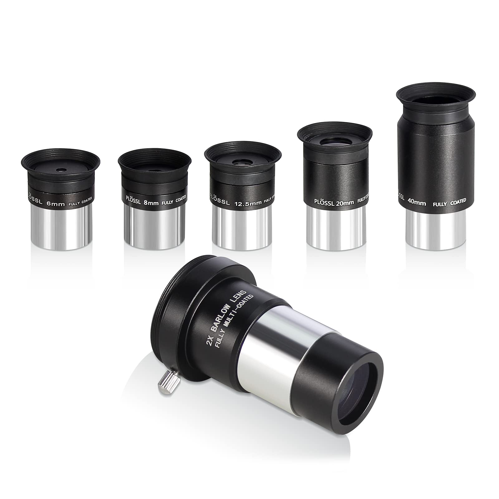 CelticBird 13 Piece Telescope Accessory Kit - 1.25" Telescope Eyepiece and Filter Set with a Sturdy Carry Case - 5pcs Plossl Telescope Eyepieces - 2X Barlow Lens - 7pcs Filters