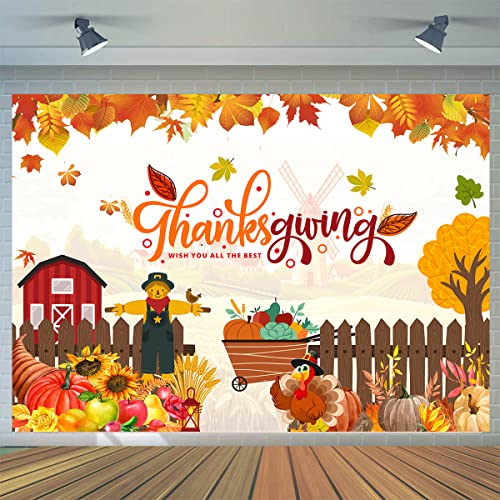 CYLYH 7x5ft Cartoon Fall Photography Backdrop Autumn Maple Forest Leaves Pumpkin Party Background Thanksgiving Party Supplies Farm Harvest Event Banner Baby Shower Thanksgiving Photo Backdrop D583