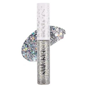 quxunzzz liquid glitter eyeshadow,liquid glitter eyeliner metallic glitter shimmer eye looks waterproof long lasting quick-drying sparkling eye shadow makeup euphoria makeup 02