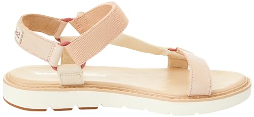 Timberland Women's Bailey Park F/L Strap Sandal, Light Beige Nubuck, 8.5