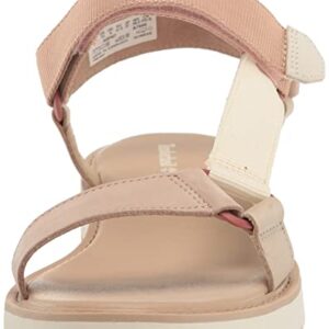 Timberland Women's Bailey Park F/L Strap Sandal, Light Beige Nubuck, 8.5