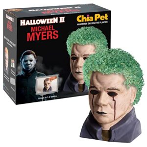 chia pet michael myers with seed pack, decorative pottery planter, easy to do and fun to grow, novelty gift, perfect for any occasion