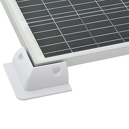 Spartan Power ABS Drill Free Solar Panel Mount 6 Piece (White) Great for RV's, Vans, Trailers, Buses, Skoolies, Boats