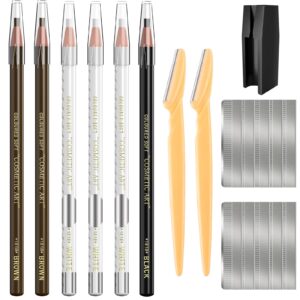 waterproof eyebrow pencils brow pencil set for marking, filling and outlining, tattoo makeup and microblading supplies kit-permanent eye brow liners in