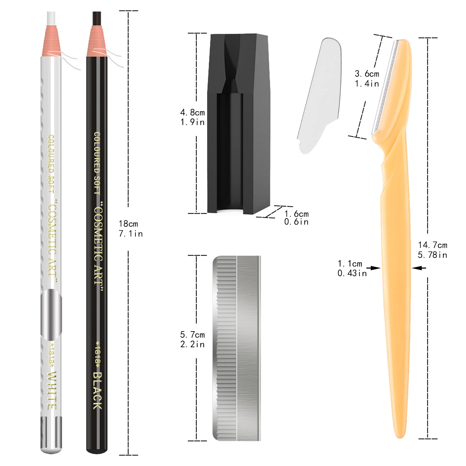 Waterproof Eyebrow Pencils Brow Pencil Set For Marking, Filling And Outlining, Tattoo Makeup And Microblading Supplies Kit-Permanent Eye Brow Liners In