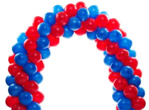 eblliwsm 200pcs red & royal blue balloons.perfect for birthday, wedding, color theme party, baby shower party decorations。 make your party most memorable. use it to liven up the party venue.