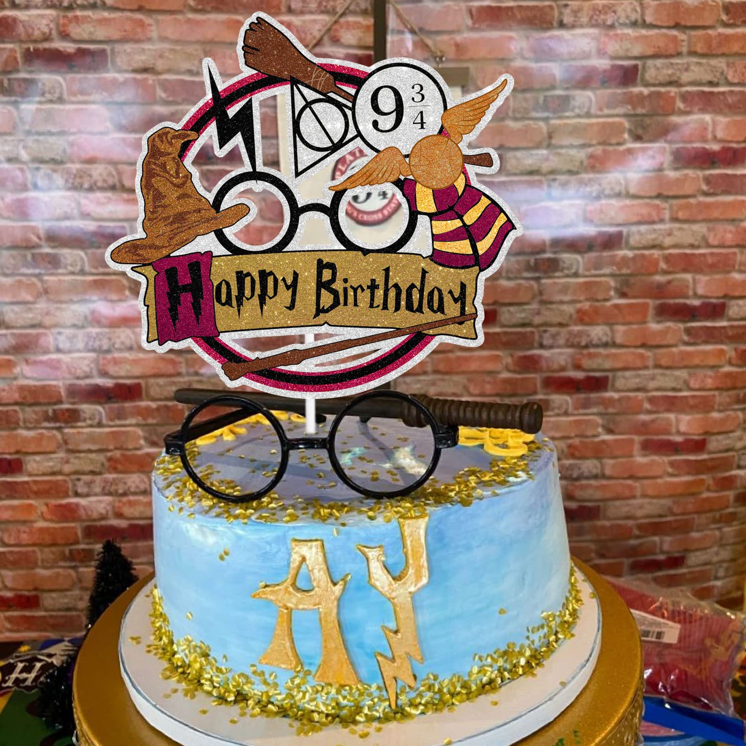 Magical Wizard Happy birthday Cake Topper - Wizard boy girl Party Decoration Supplies