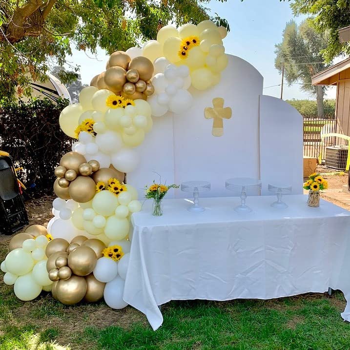 139PCS Sunflower Balloons Garland Kit with Artificial Sunflowers Yellow Balloons for Sunflower Theme Birthday Party Baby Shower