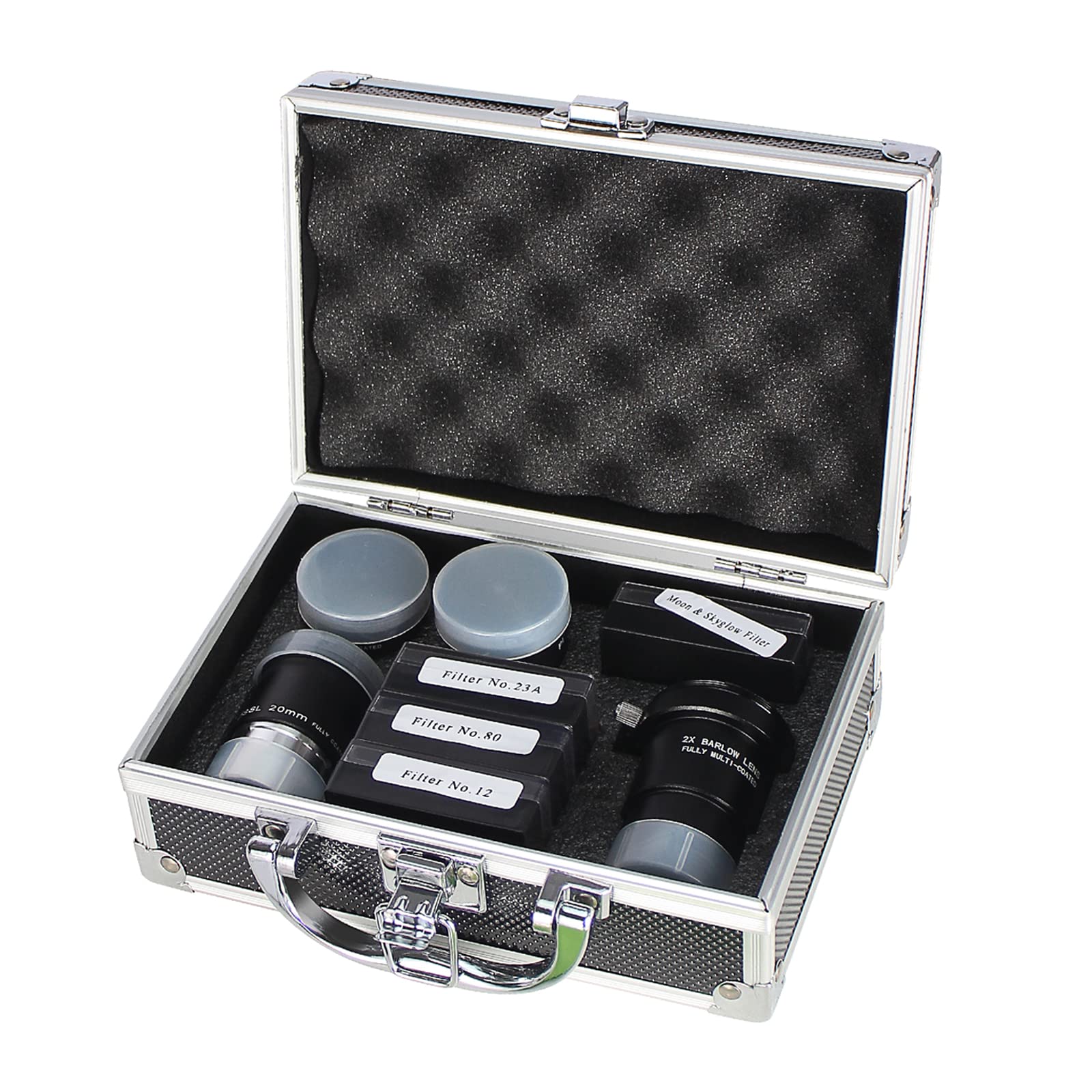 Celticbird Astronomical Telescope Accessory Kit - with 3pcs Plossl Eyepieces Set, 4pcs Filter Set, a 2X Barlow Lens