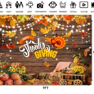 LTLYH 7x5ft Fall Thanksgiving Photography Backdrop Thanksgiving Brown Wood Wall Backdorp Thanksgiving Turkey Pumpkin Decoration Backdrop Fall Party Banner Backdrops 186