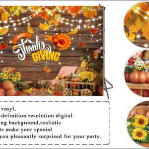 LTLYH 7x5ft Fall Thanksgiving Photography Backdrop Thanksgiving Brown Wood Wall Backdorp Thanksgiving Turkey Pumpkin Decoration Backdrop Fall Party Banner Backdrops 186