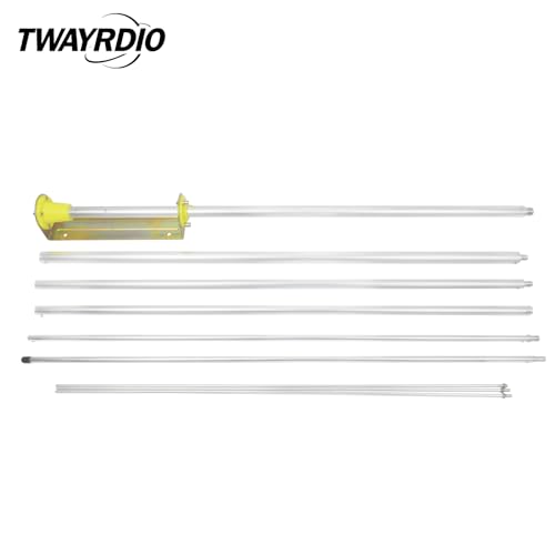 TWAYRDIO CB Base Station Antenna, Heavy Duty 20Feet 100W 27MHz Base Antenna for 10Meter 11Meter CB Radio Transceiver