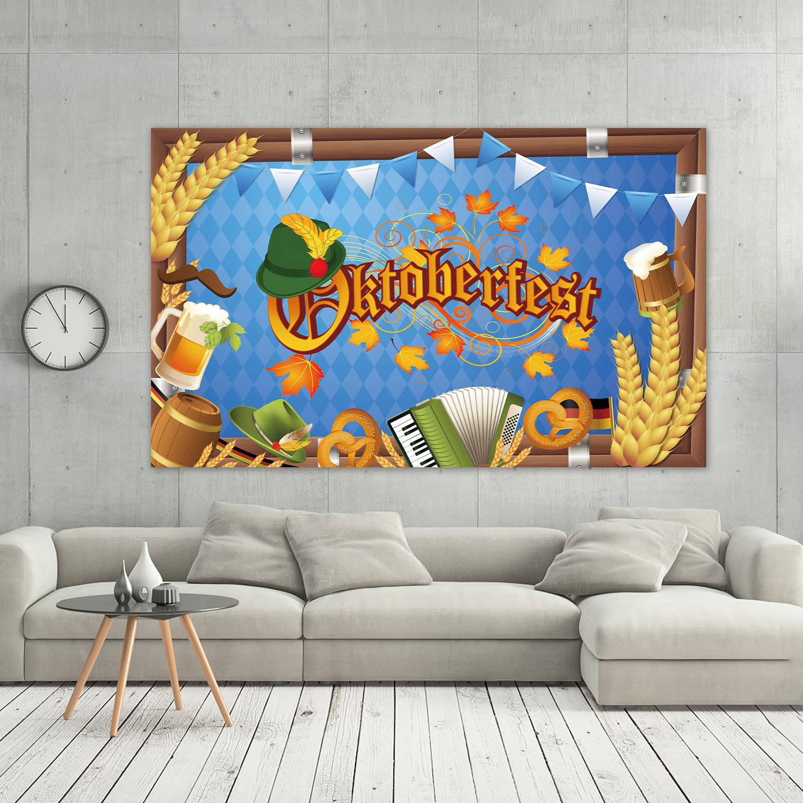 Oktoberfest Backdrop for Photography Oktoberfest Banner Fall German Bavarian Oktoberfest Beer Party Decorations and Supplies for Home Party