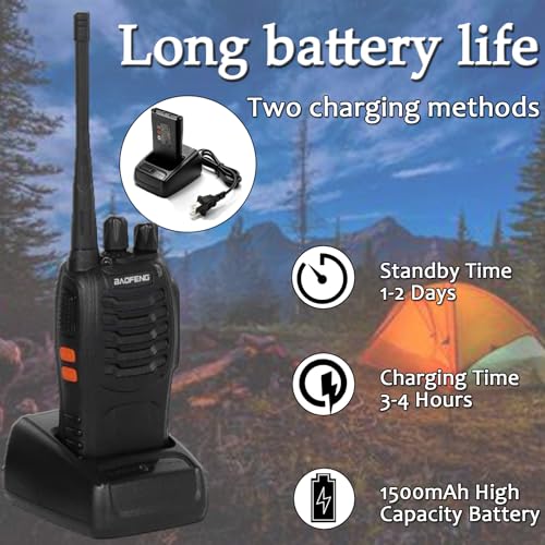 Baofeng Bf-888S Walkie Talkies for Adults Long Range Handheld Two-Way Radios Rechargeable with Earpiece Mic for Team, School, Hunting, Skiing(12Pack)