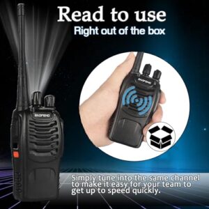 Baofeng Bf-888S Walkie Talkies for Adults Long Range Handheld Two-Way Radios Rechargeable with Earpiece Mic for Team, School, Hunting, Skiing(12Pack)