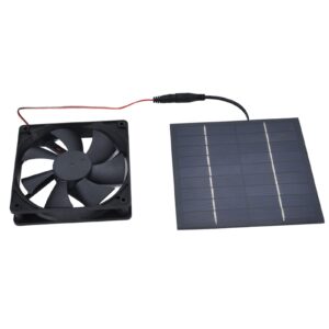 arsor solar powered exhaust fan, 10w 12v 2a wall mount ventilation and cooling dual fans waterproof window exhaust ventilator, portable solar panel fan kit for chicken coop, greenhouse, dog house