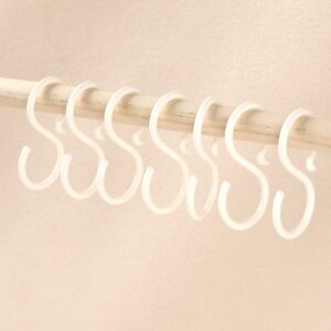 POVETIRE 30 Pack 2.5 Inch Rubber White S Hook for Hanging Baby Headband Hair Accessories Baby Bib NecklaceJewelry Hat Holder