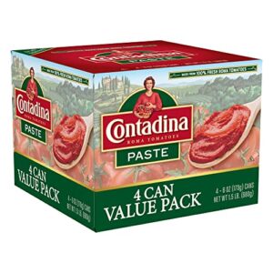 contadina tomato paste, 4 pack, 6 oz cans