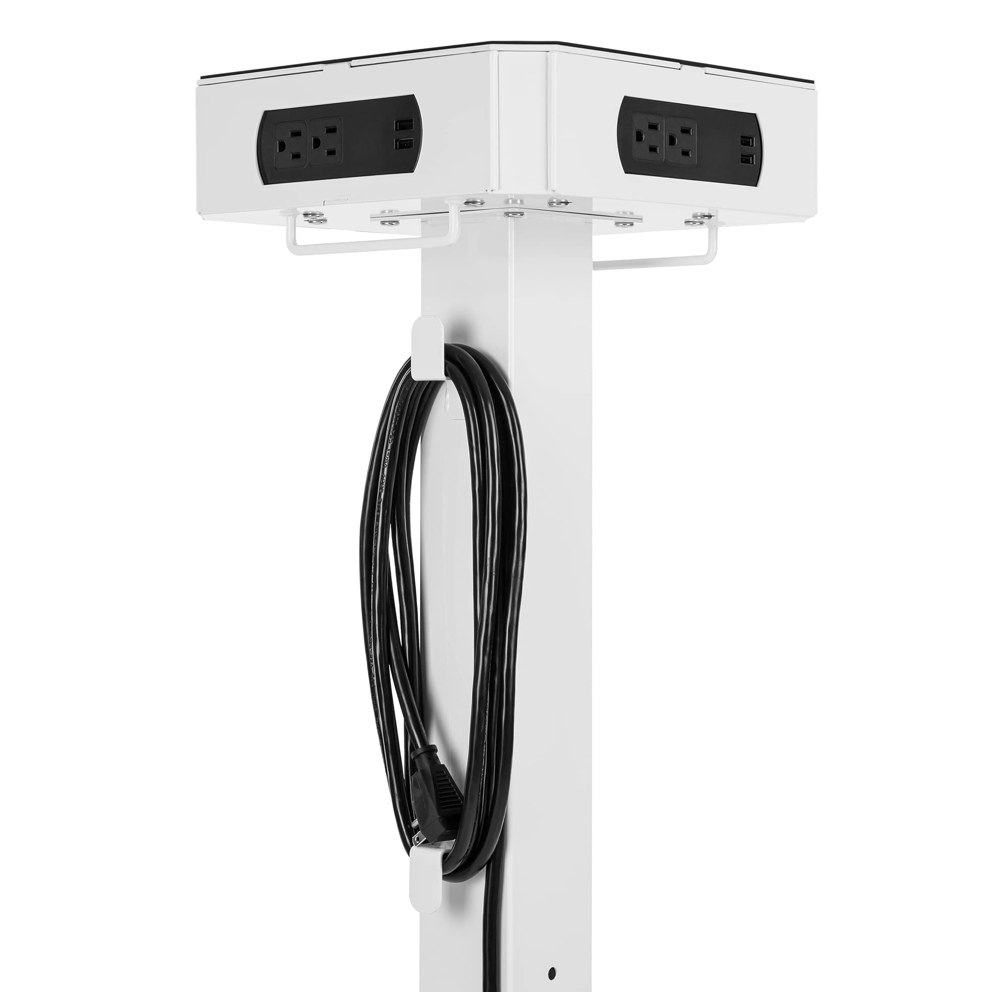 Stand Steady PowerPro Rolling Charging Station - Charging Tower with 8 USB Ports & 8 AC Outlets, Portable Power for Multiple Devices | Ideal for Schools, Businesses, Events